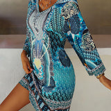 Emelia | Vibrant Bohemian Print Dress