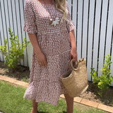 Nicola | Short-Sleeve Midi Dress