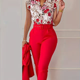 Florabel | Elegant Frill-Sleeve Set