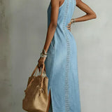 Greta - Denimkleid mit Retro-Spitze