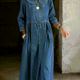 Bettina - Denim-Kleid mit Peter-Pan-Kragen