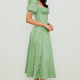 Aviana | Floral Puff-Sleeve Dress