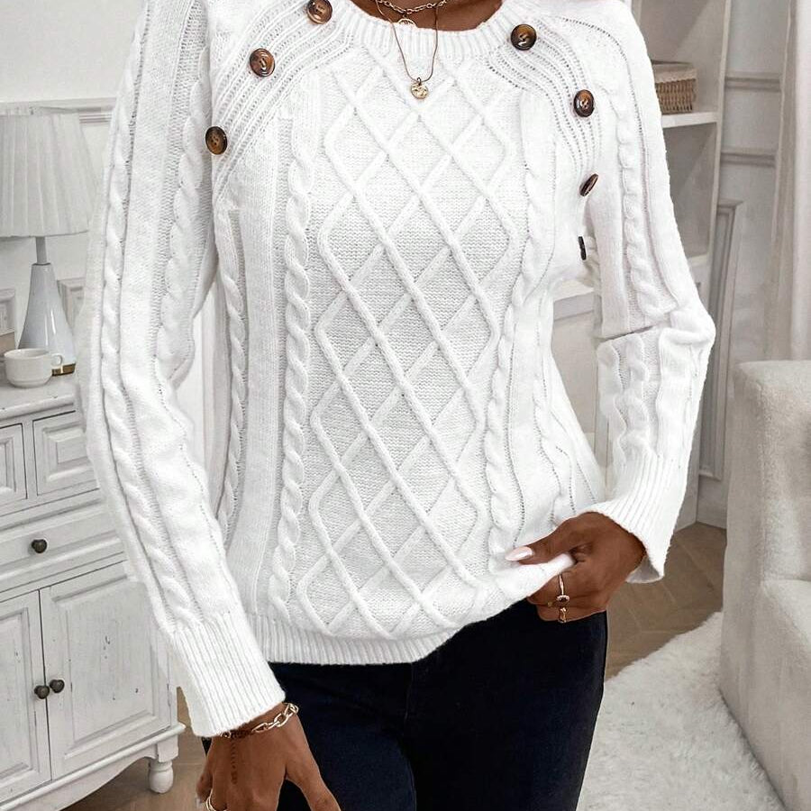 Poppy - Button Knit Sweater