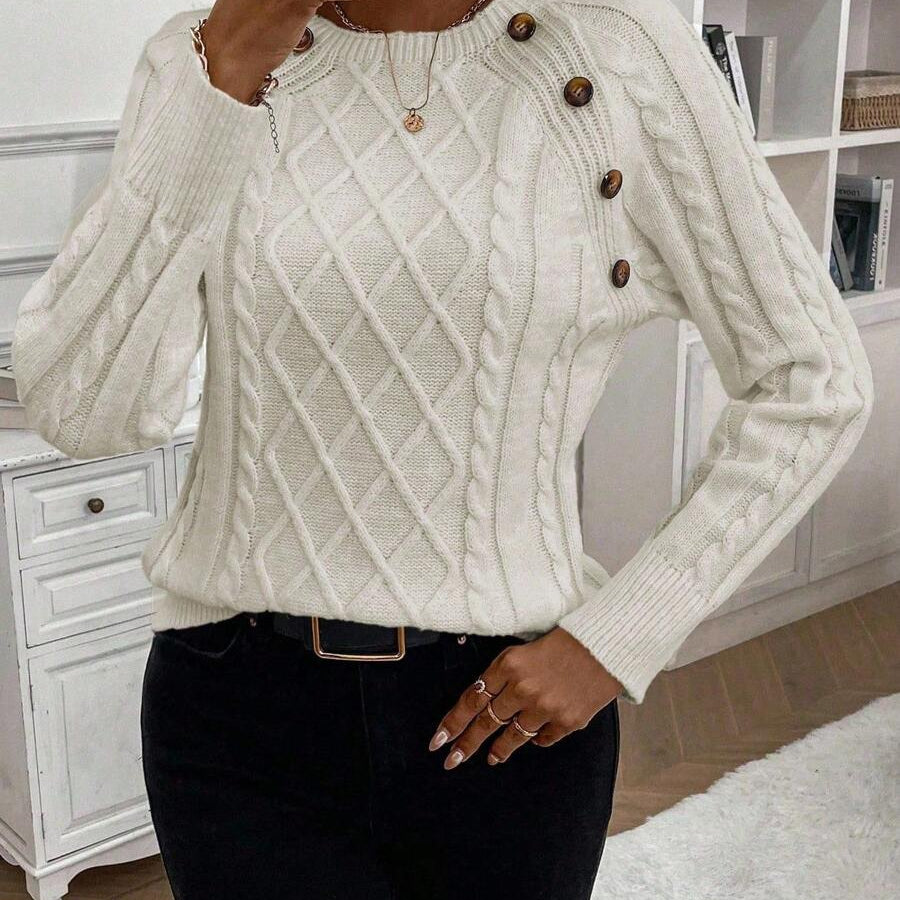 Poppy - Button Knit Sweater