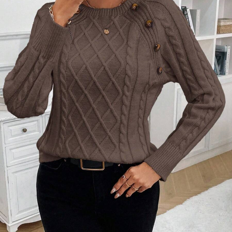 Poppy - Button Knit Sweater