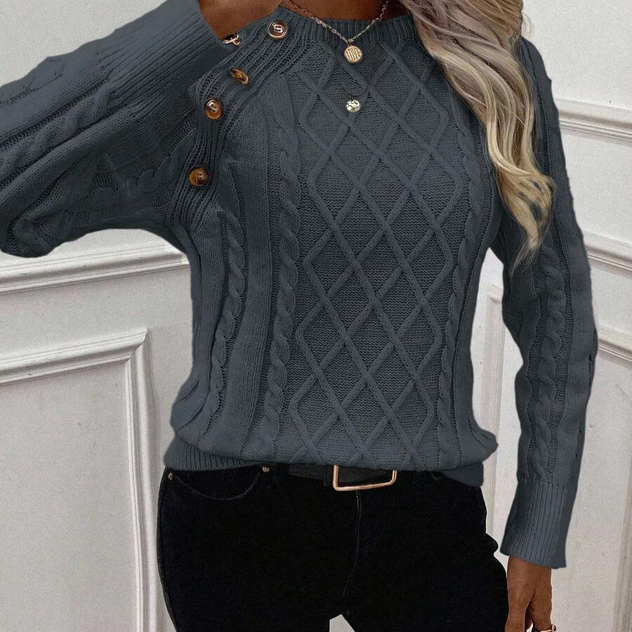 Poppy - Button Knit Sweater