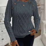 Poppy - Button Knit Sweater