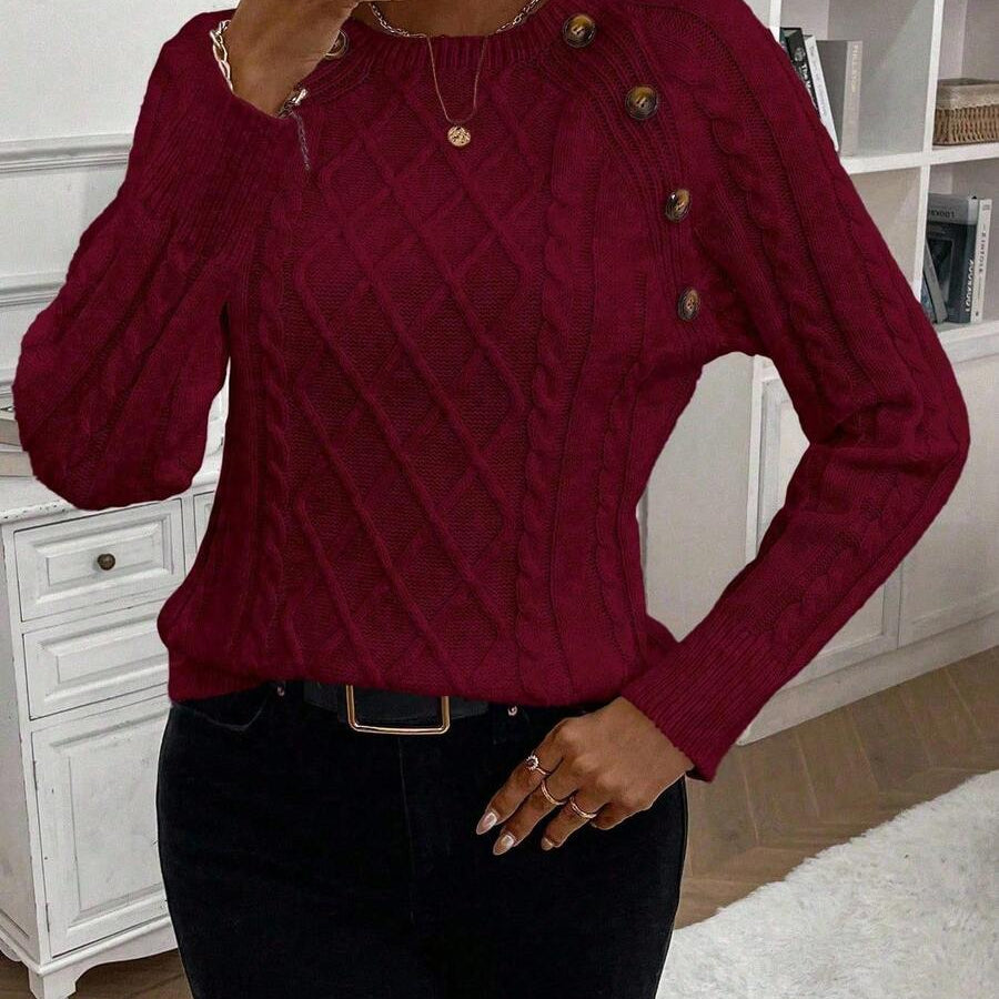 Poppy - Button Knit Sweater