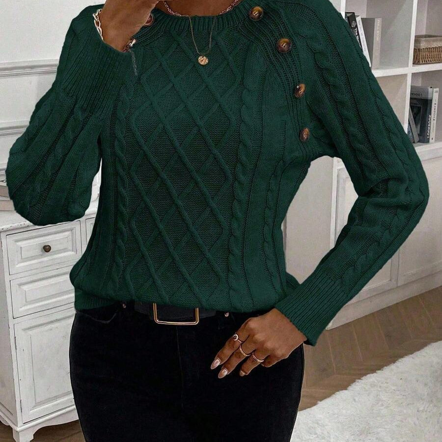 Poppy - Button Knit Sweater