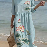 Casual Floral Print Dress