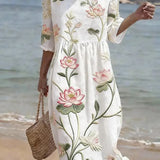 Casual Floral Print Dress