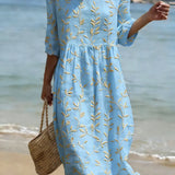 Casual Floral Print Dress