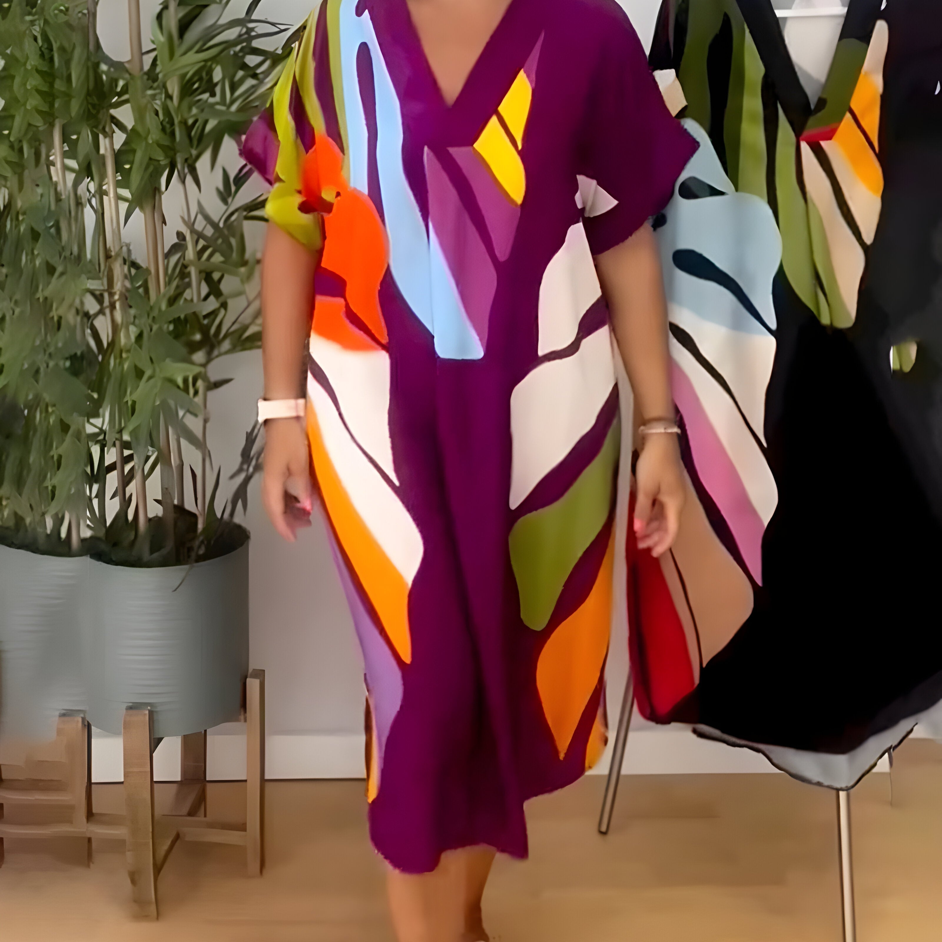 Rianna | Abstract Print Dress
