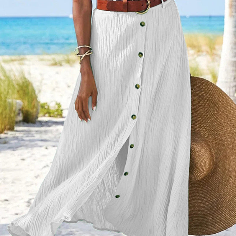 Syndy | Flowing Buttoned Skirt