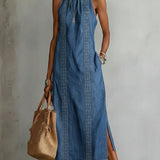 Greta - Denimkleid mit Retro-Spitze