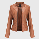 Giorgina™ | Elegant Women's Leather Jacket