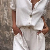 Melda | Lightweight Buttoned Set