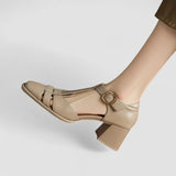 Scarlett | Orthopaedic T-Strap Block Heels