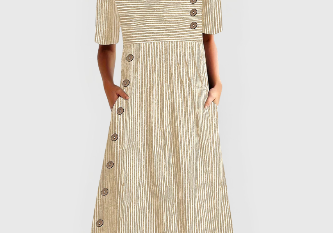 Jarna | Striped Midi Dress