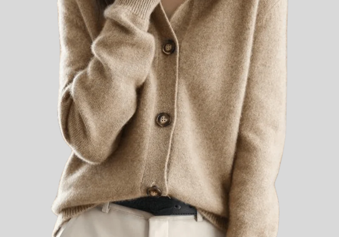 Claire | Retro-Style Cashmere Cardigan