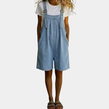 Antje - Kurze Denim-Overall mit weichem Baumwoll-Touch