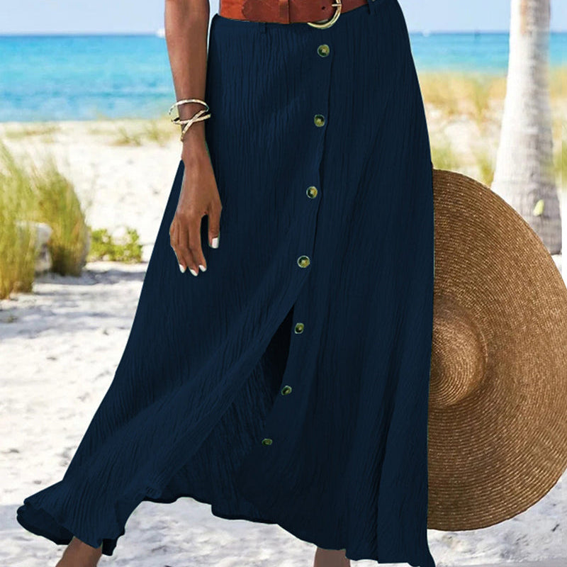 Syndy | Flowing Buttoned Skirt