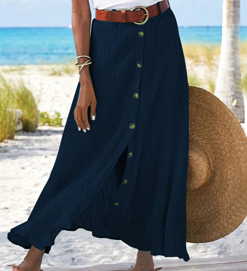 Syndy | Flowing Buttoned Skirt