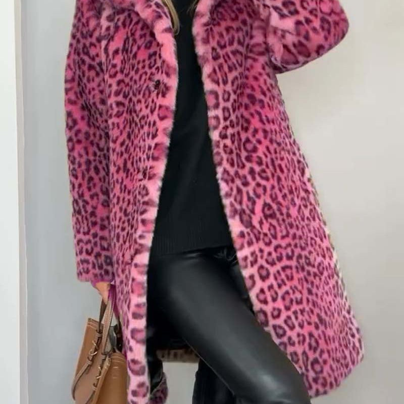 Matilda - Long Leopard Print Coat