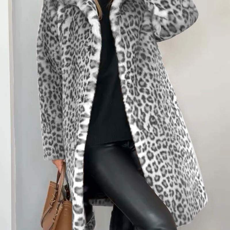 Matilda - Long Leopard Print Coat