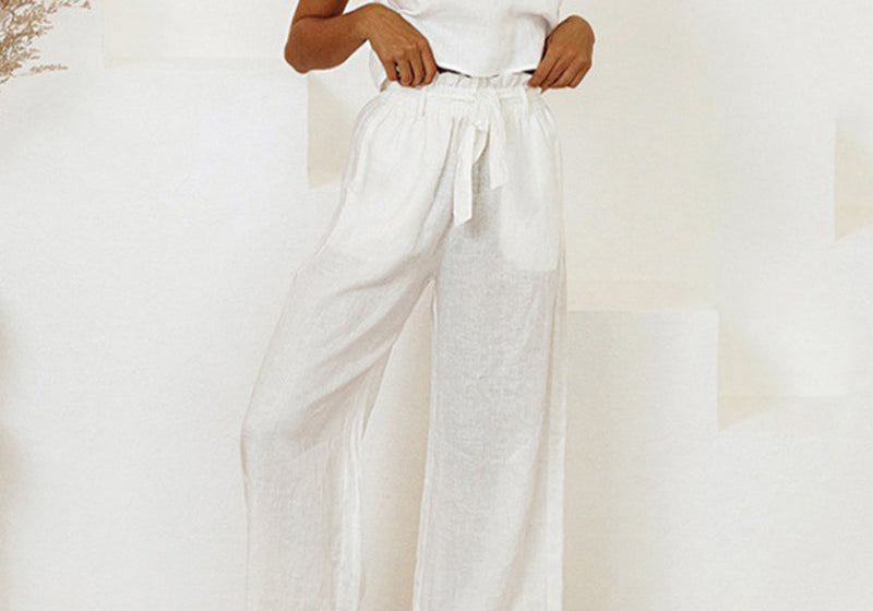 Megan | Minimalist Top & Flared Trousers Set
