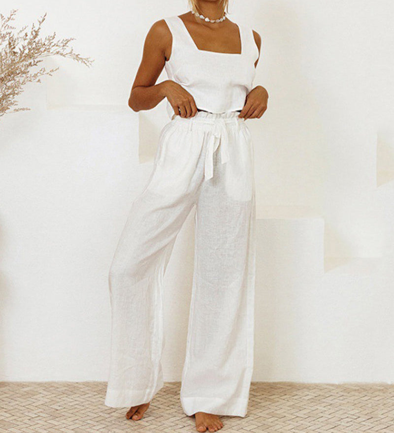 Megan | Minimalist Top & Flared Trousers Set