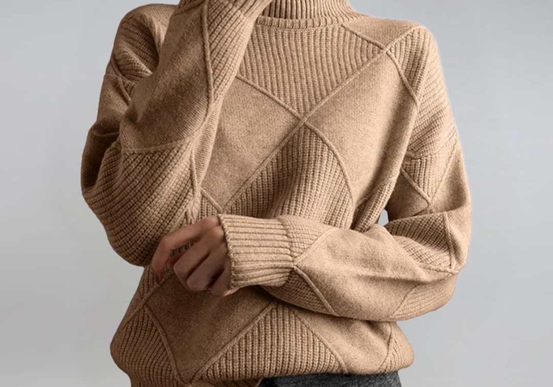 Lauren | Luxury Cashmere High-Neck Jumper