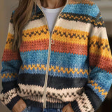 Elke™ | Cardigan in Zigzag Stripes