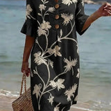 Casual Floral Print Dress