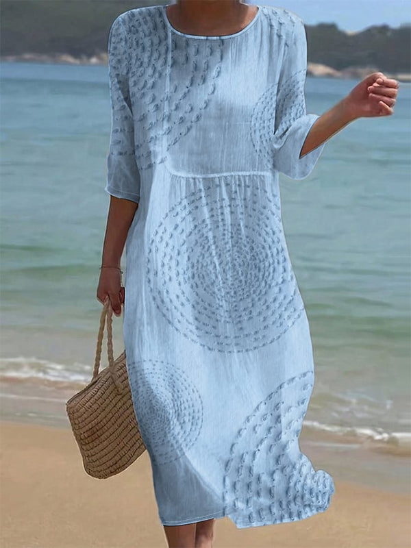 Casual Embroidered Dress