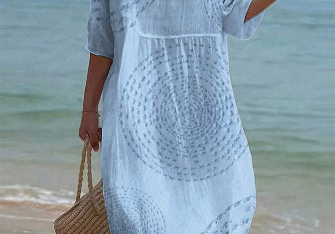 Casual Embroidered Dress