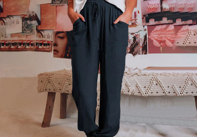 Kaeli | Elegant Drawstring Trousers