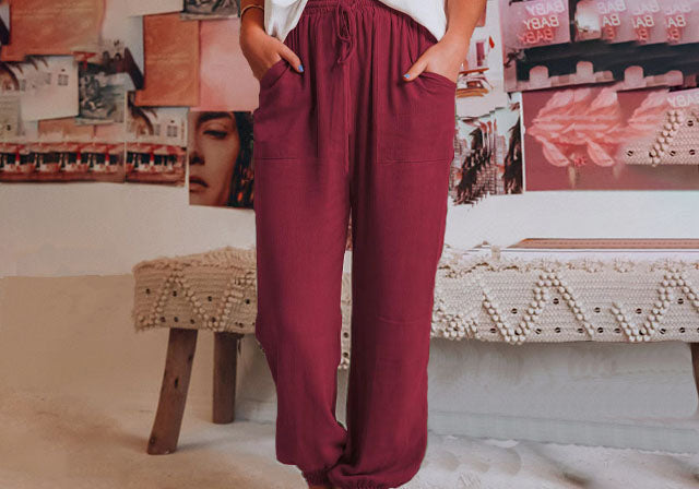 Kaeli | Elegant Drawstring Trousers