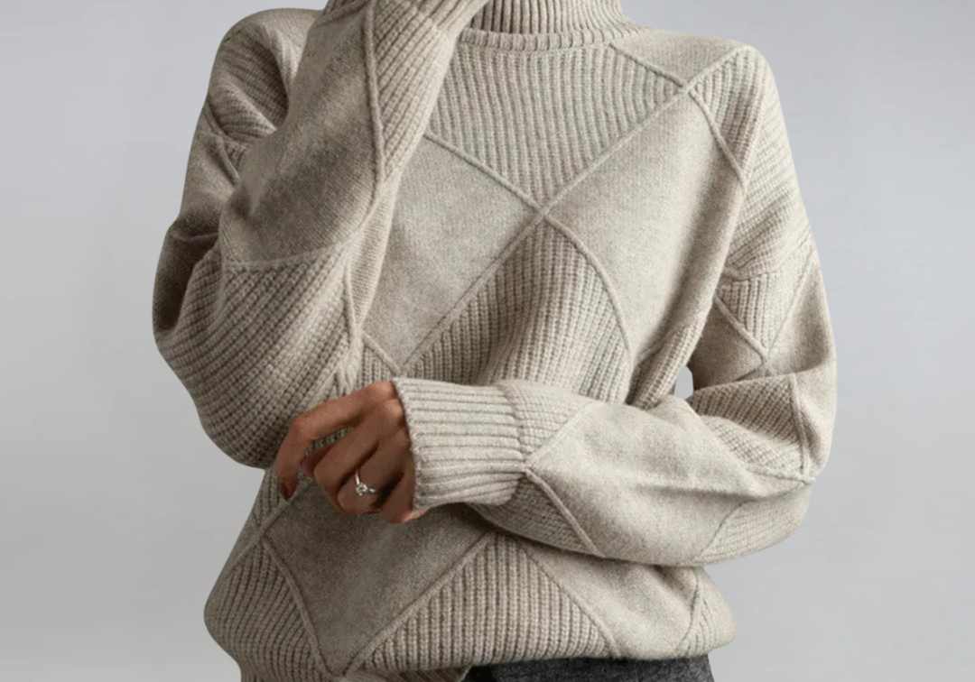 Lauren | Luxury Cashmere High-Neck Jumper