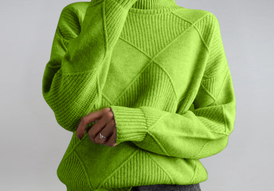 Lauren | Luxury Cashmere High-Neck Jumper