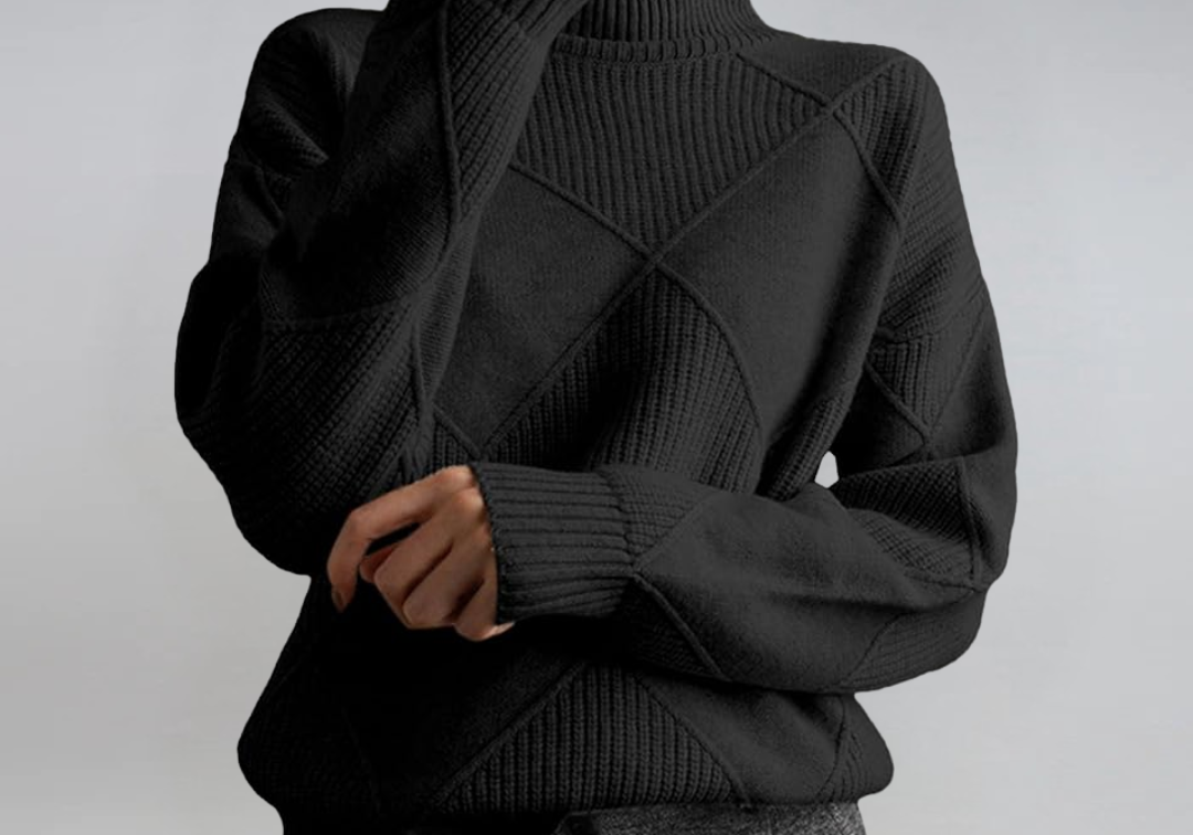 Lauren | Luxury Cashmere High-Neck Jumper