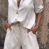 Melda | Lightweight Buttoned Set