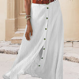 Syndy | Flowing Buttoned Skirt