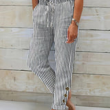 Raquelle | Relaxed Striped Trousers