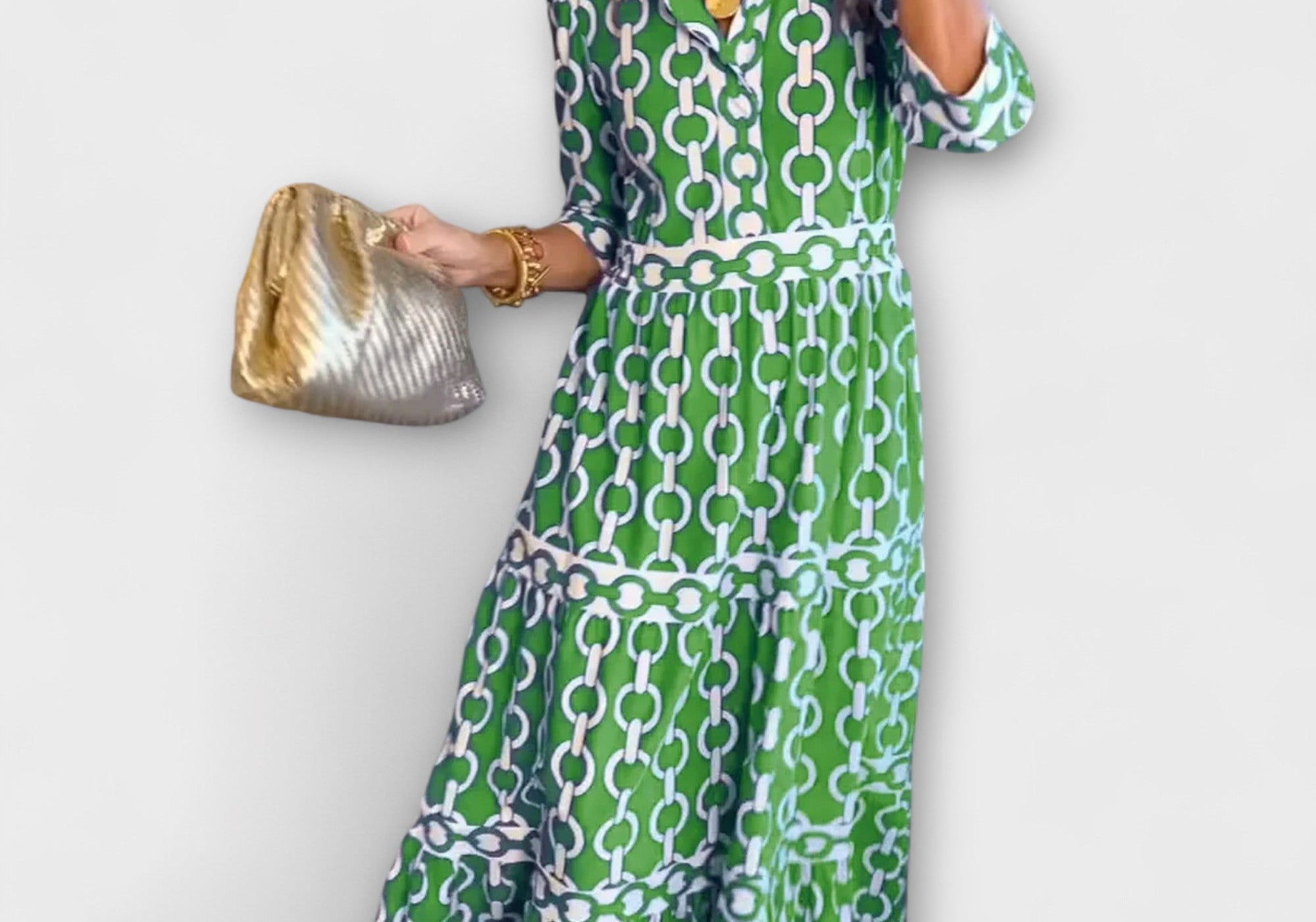 Juliana | Chain-Print Midi Dress