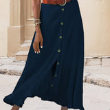 Syndy | Flowing Buttoned Skirt
