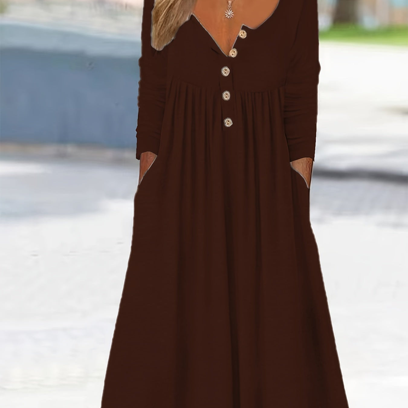 Zara | Front-Button Midi Dress