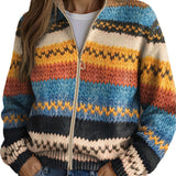 Elke™ | Cardigan in Zigzag Stripes