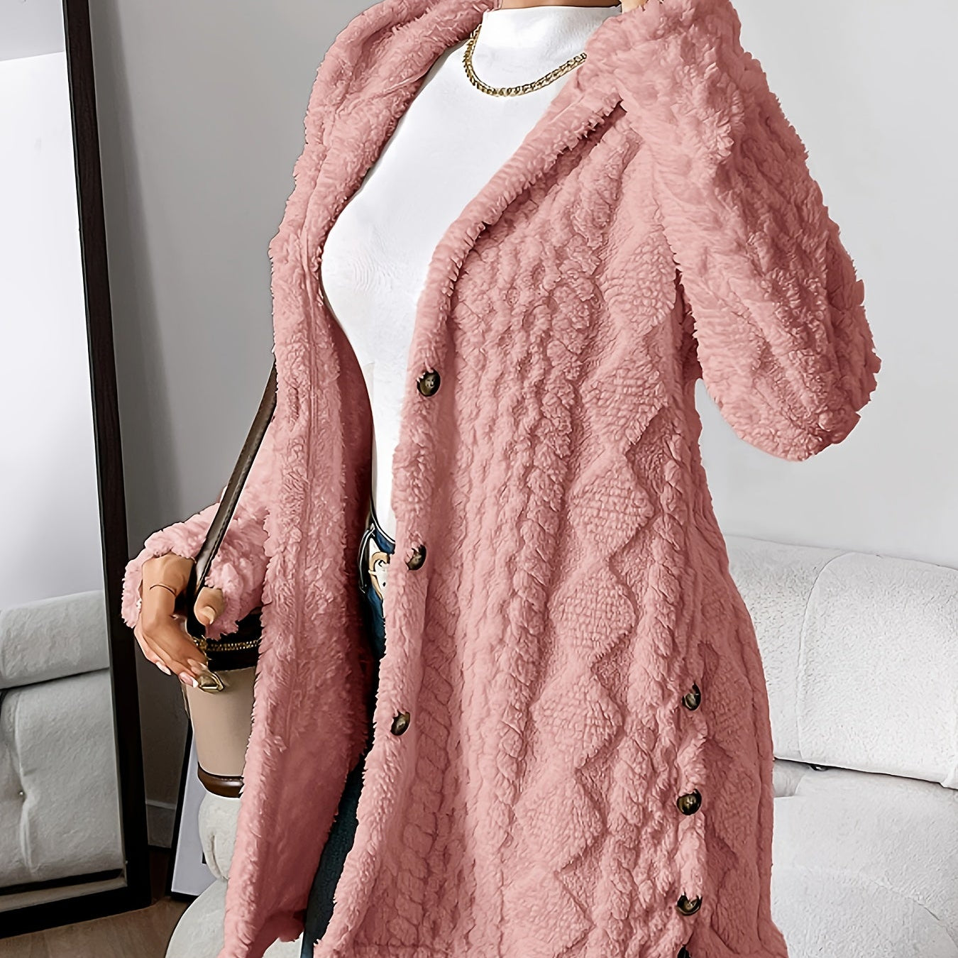Irene - Fluffy Hooded Coat