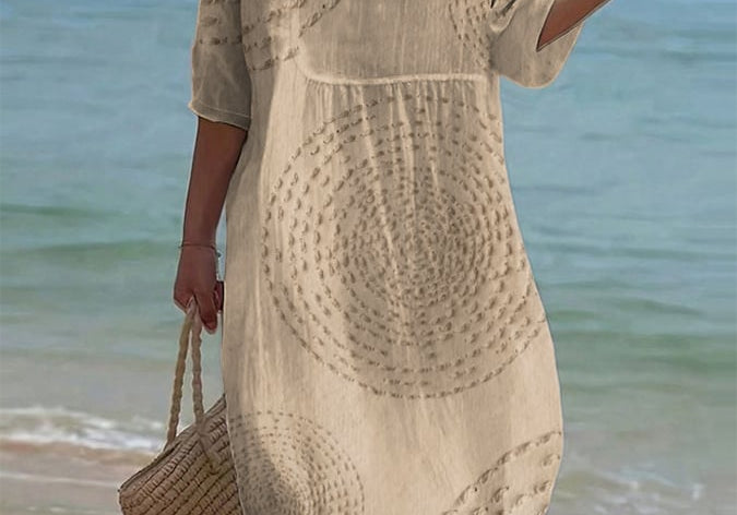 Casual Embroidered Dress